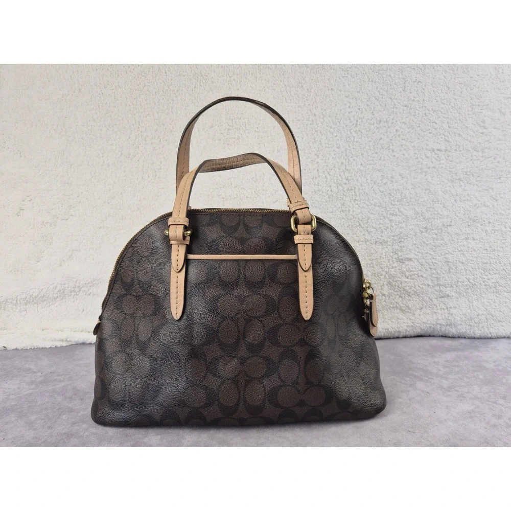 Coach Sierra Satchel Signature Brown Monogram Dome Handbag F37233